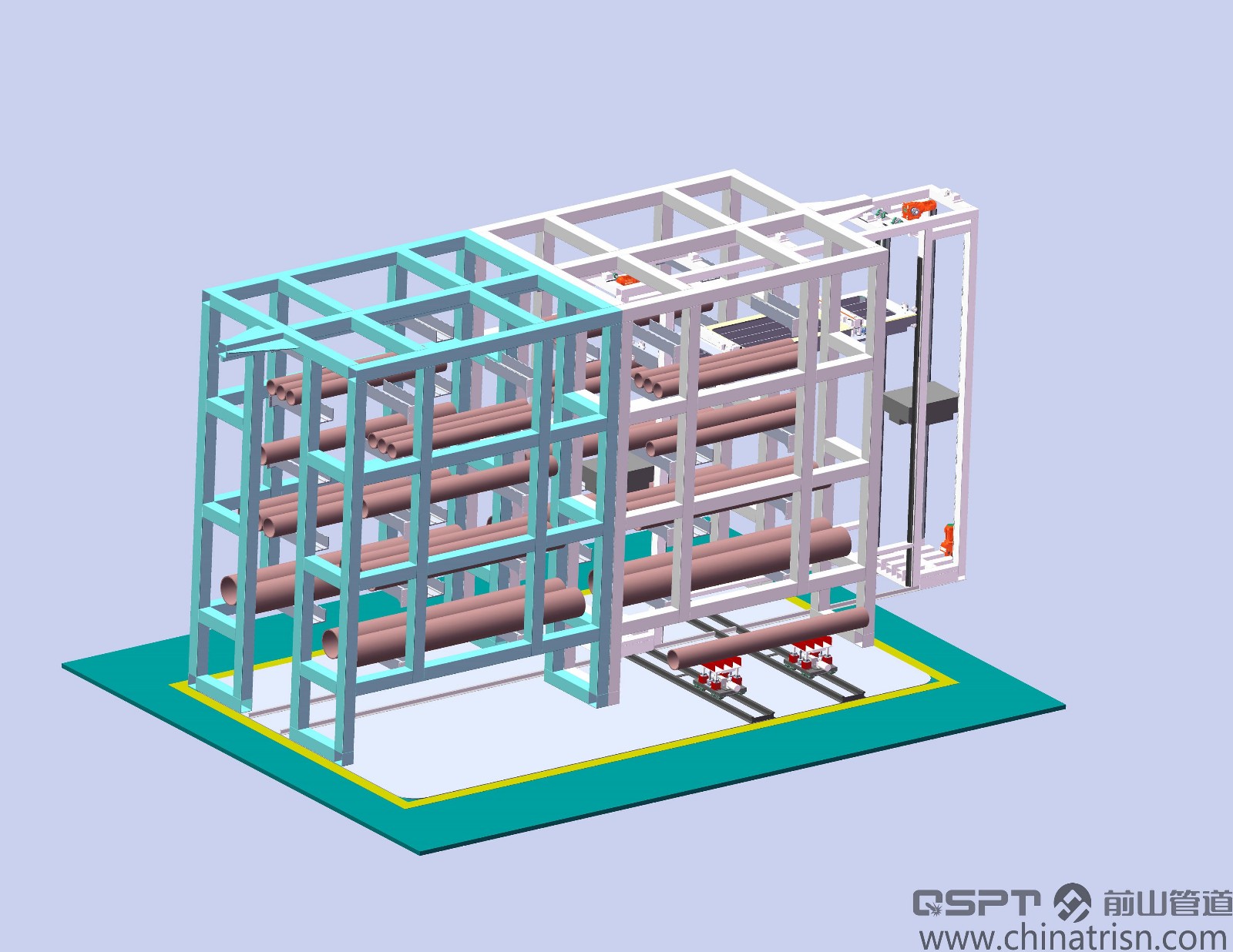 管子储存立体仓库3D